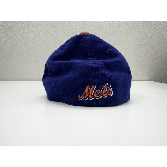 Twins Enterprise Kids MLB New York Mets Baseball Hat Blue Flexfit Fitted Cap - Picture 3 of 12